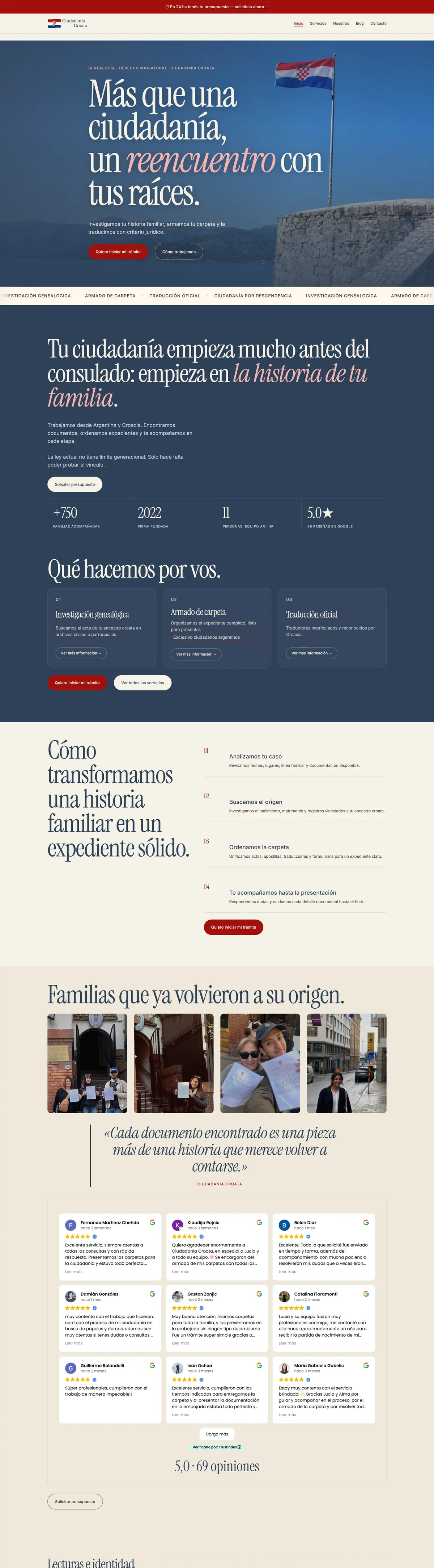 Captura completa del rework 2026 de Ciudadanía Croata